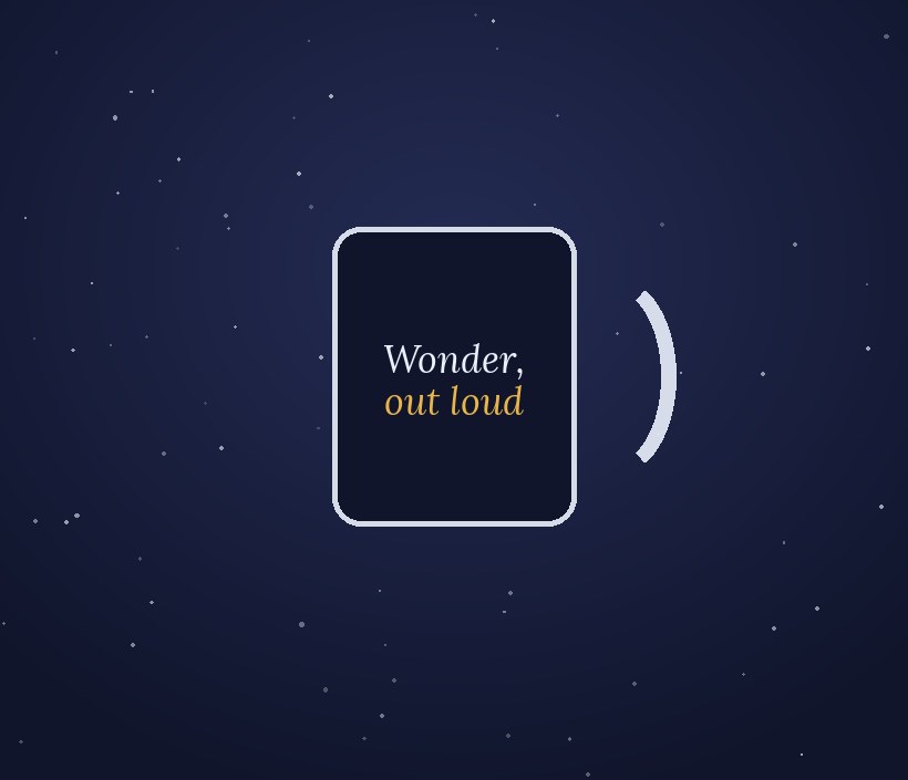 “Wonder, out loud” Mug